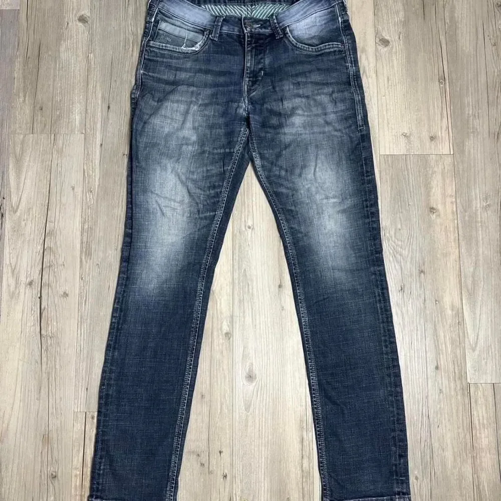 Flying-monkey Men's Blue and Navy Jeans